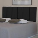 Ver imagem 2 de Cabeceira Cama Casal Box Thais Preta 1,40 M Suspensa Dobravel