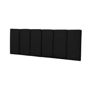 Cabeceira Cama Casal Box Thais Preta 1,40 M Suspensa Dobravel