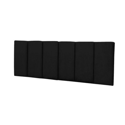 Cabeceira Cama Casal Box Thais Preta 1,40 M Suspensa Dobravel