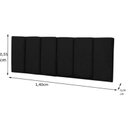 Ver imagem 3 de Cabeceira Cama Casal Box Thais Preta 1,40 M Suspensa Dobravel