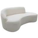 Ver imagem 1 de Sofá Curvo 2 Lugares 150cm Eron Braço Direito Bouclé Off White - Nexta Casa