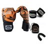 Kit Boxe Muay Thai Fheras New Top Luva + Bandagem Tribal Laranja 005 - 1