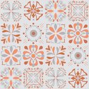 Ver imagem 2 de Adesivo de Azulejo Hidráulico Cinza e Laranja Arte Destaque