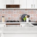 Ver imagem 1 de Adesivo de Azulejo Hidráulico Cinza e Laranja Arte Destaque