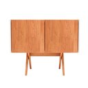 Ver imagem 2 de Balcão Buffet Aparador Lenny 94 Cm 2 Portas Laca com Madeirado