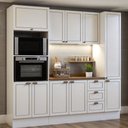 Ver imagem 5 de Cozinha Completa 4 Pçs 10 Pts 3 Gav Americana Bco/Ebano c/ Tpo e Rod