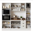 Ver imagem 4 de Cozinha Completa 4 Pçs 10 Pts 3 Gav Americana Bco/Ebano c/ Tpo e Rod