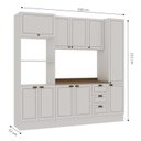 Ver imagem 3 de Cozinha Completa 4 Pçs 10 Pts 3 Gav Americana Bco/Ebano c/ Tpo e Rod