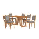Ver imagem 6 de Conjunto Sala de Jantar Lina em Madeira Maciça 6 Cadeiras Boucle Cinza