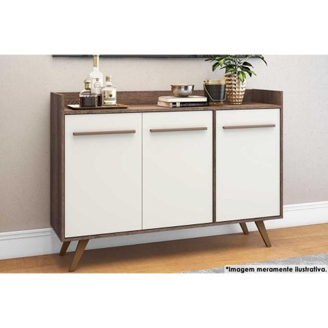 Aparador Sala RT3134 3PORTAS 136cm Rustico Movelbento