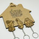 Ver imagem 1 de Porta Chaves com 3 Chaveiros Personalizados:1 Casa 2 Motos