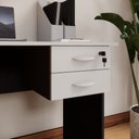 Ver imagem 1 de Gaveteiro Suspenso New City 2 Gavetas 33 cm Cinza Cristal/Preto Gebb Work