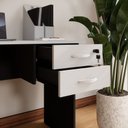Ver imagem 2 de Gaveteiro Suspenso New City 2 Gavetas 33 cm Cinza Cristal/Preto Gebb Work