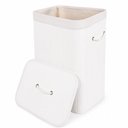 Ver imagem 1 de Cesto de Bambu com Alças e Tampa 70l- Branco
