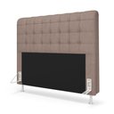 Ver imagem 2 de Cabeceira Rana e Calçadeira Alpha 160 para Cama Queen N-042 Linho Marrom Aradecor