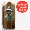 Abridor de Garrafa Magnético de Parede em Madeira Teca Maciça - 2
