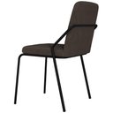 Ver imagem 4 de Cadeira Estofada para Sala de Jantar Loft Preto C01 Bouclê Marrom - Lyam Decor