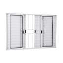 Ver imagem 1 de Veneziana 6 Folhas 1,00 X 1,20 Com Grade Alumínio Branco