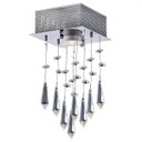 Ver imagem 1 de Luminária Plafon Sobrepor de Cristais Quadrado Thunder 1 Lâmpada Bronzearte