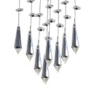 Ver imagem 2 de Luminária Plafon Sobrepor de Cristais Quadrado Thunder 1 Lâmpada Bronzearte