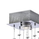 Ver imagem 3 de Luminária Plafon Sobrepor de Cristais Quadrado Thunder 1 Lâmpada Bronzearte