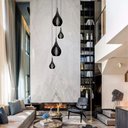 Ver imagem 7 de Lustre Pendente para Sala Pé Direito Duplo Sp-drop Preto