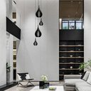 Ver imagem 5 de Lustre Pendente para Sala Pé Direito Duplo Sp-drop Preto