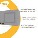 Ver mais imagens de Cozinha Modulada 6 Peças 1 Cristaleira com Vidro 2 Balcão com Tampo 3 Aéreos 100% MDF com Rodapé Bari Cinza/Titânio Fosco