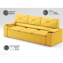 Ver imagem 2 de Sofá com Porta Copos Retrátil e Reclinável Pop 2,05m Velosuede Canario - Netsofas