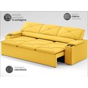 Ver imagem 3 de Sofá com Porta Copos Retrátil e Reclinável Pop 2,05m Velosuede Canario - Netsofas