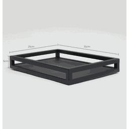 Bandeja Decorativa Retangular - Aço Carbono - 7