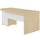 Ver imagem 7 de Mesa para Escritório Home Office Gaveteiro Direito Atria Executiva A02 Carvalho Branco - Lyam Decor