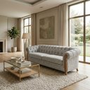 Ver imagem 6 de Sofá Living Capitone 2 Lugares Milano 188 cm Pes Madeira Boucle Tce 1018 Moll