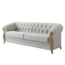 Ver imagem 1 de Sofá Living Capitone 2 Lugares Milano 188 cm Pes Madeira Boucle Tce 1018 Moll