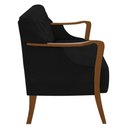 Ver imagem 5 de Poltrona Namoradeira 2 Lugares 135cm Capitonê Lapa M22 Veludo Preto - Mpozenato