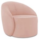 Ver imagem 2 de Poltrona Sala Decorativa Redonda 91cm Steve Veludo Rose I01 - Mpozenato