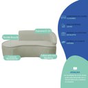 Ver imagem 6 de Kit Divã Recamier Orgânico Marrocos 200cm Lado Esquerdo e 1 Poltronas Amore Bouclé Verde Oliva
