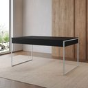 Ver imagem 1 de Mesa Industrial Caixote Filadélfia Tampo 120x75 Preto Base Ferro Branco
