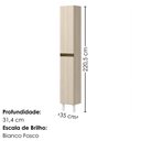 Ver imagem 3 de Paneleiro 2 Portas MDF 35x221 cm Kali 122286 Bianco Toq Nicioli
