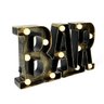 Placa Luminosa LED Bar Preta e Dourada Decoração - 3