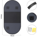 Ver imagem 7 de Espelho Decorativo Grande Oval com Moldura Metal Corpo Inteiro 170 X 70 Cm Industrial