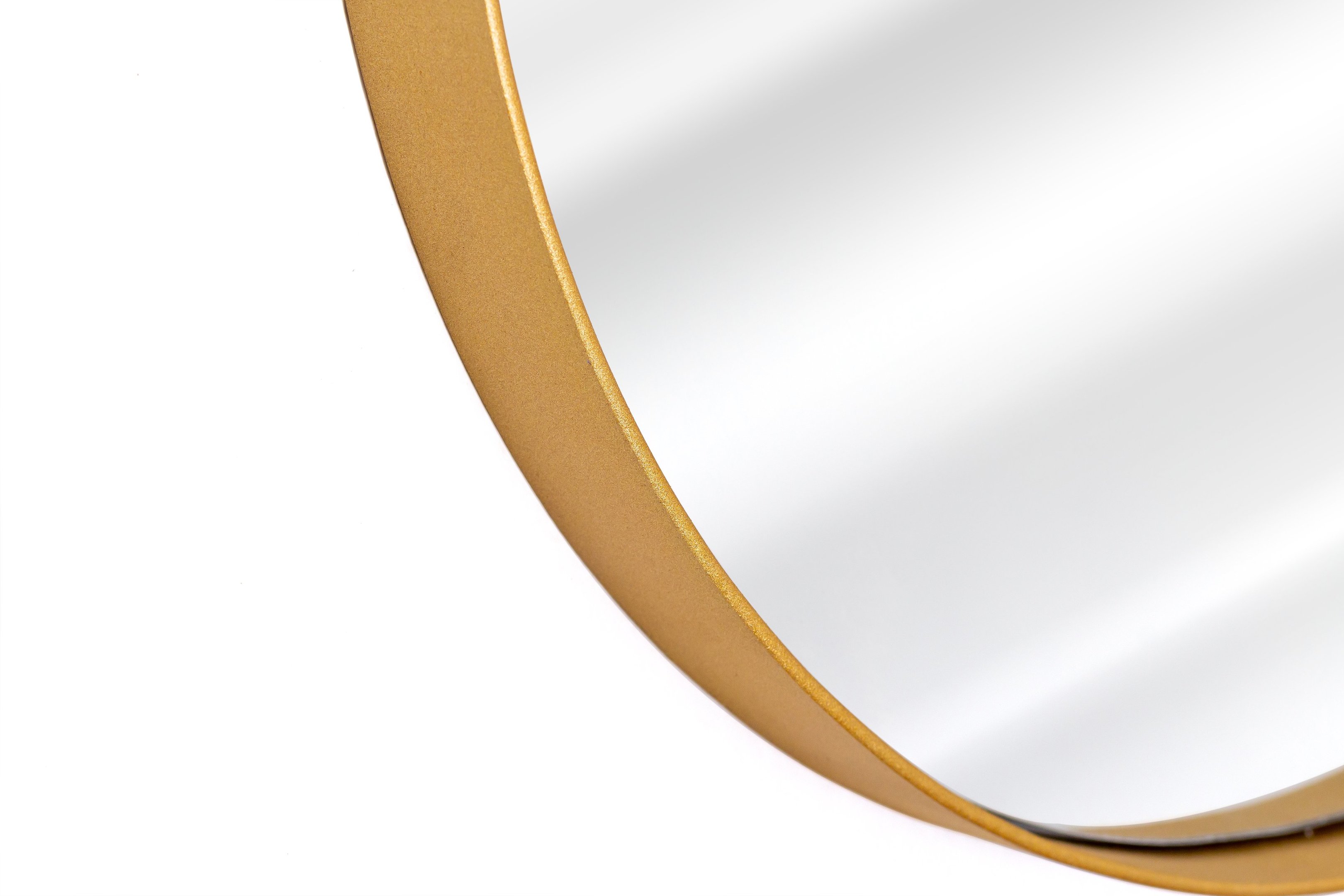 Espelho Decorativo Grande Oval com Moldura Metal Corpo Inteiro 170 X 70 Cm Industrial Dourado - 5