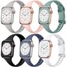Lerobo 6 Pulseiras Slim de Silicone Compatíveis com Apple Watch (cores Variadas) - 1