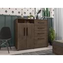 Ver imagem 1 de Cômoda com Duas portas e 4 gavetas Chocolate - Framar