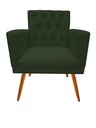 Ver imagem 2 de Kit 2 Poltronas Decorativa Nina Capitonê Suede Verde Pés Madeira Ms Decor