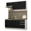 Ver imagem 3 de Armário de Cozinha Compacta 180cm Branco Preto Glamy Madesa 07