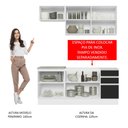 Ver imagem 6 de Armário de Cozinha Compacta 180cm Branco Preto Glamy Madesa 07