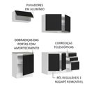 Ver imagem 5 de Armário de Cozinha Compacta 180cm Branco Preto Glamy Madesa 07