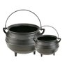 Kit 2 Caldeirão Panela Extramil Tripé Ferro Fundido 1l e 4l - 1