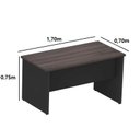 Ver imagem 3 de Mesa Reta Pé Painel Cor London com 02 Gavetas 1,70×0,70×0,75 Maranello 40mm